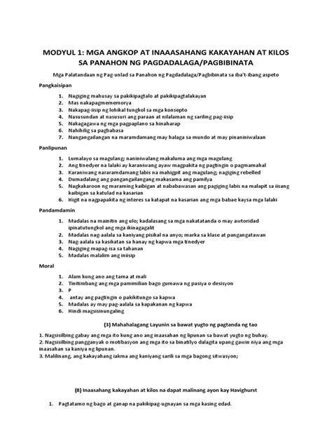 Image result for DepEd ESP Module 1 1st Quarter