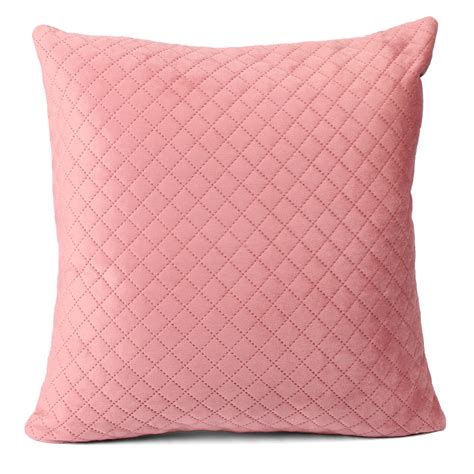 Both Side Quilted Velvet Cushion Cover (Set of 2), Peach – STITCHNEST