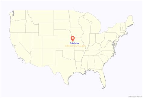 Map of Oskaloosa city, Kansas - Thong Thai Real