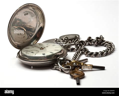 Fob watch and chain Stock Photo - Alamy