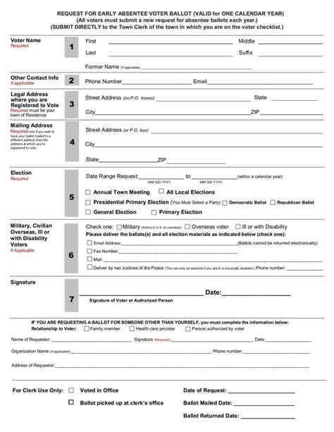 Absentee Ballot Application Form 的图像结果