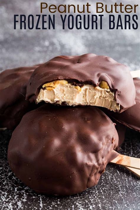 Make these Peanut Butter Frozen Yogurt Bars for a delightful and ...