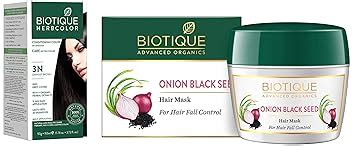 Biotique Bio Herbcolor Conditioning Hair Color, 50g + 110ml - Darkest ...