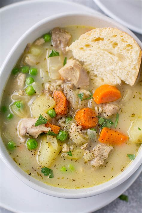 The Best Turkey Pot Pie Soup | The Clean Eating Couple