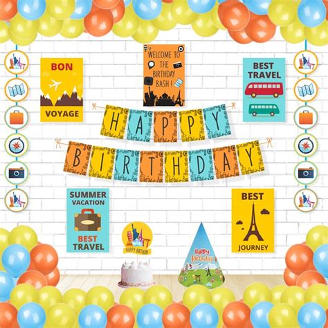 Untumble Travel Party Decorations Hats Kit | Travel Theme Birthday ...