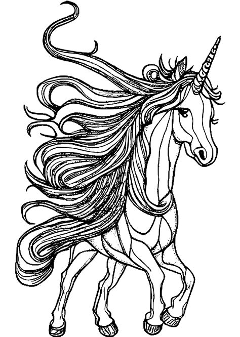 Unicorn Horse Coloring Pages Unicorn Flower Coloring Page For Kids