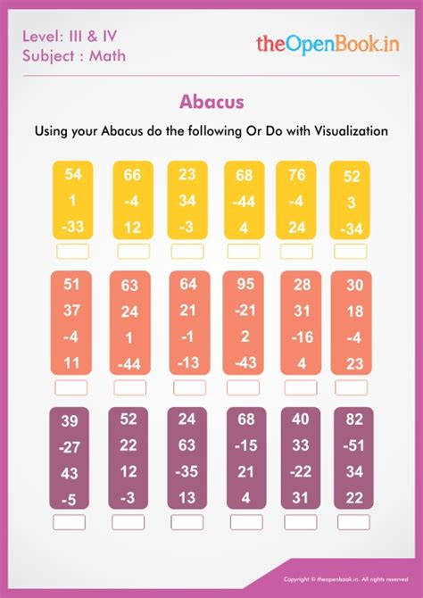 Using your Abacus do the following Or Do with Visualization