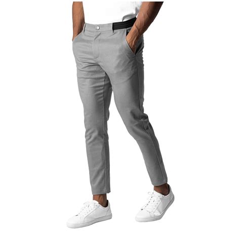 Active Pants Men, Mens Chinos Slim Fit Stretch Skinny Tapered Dress ...