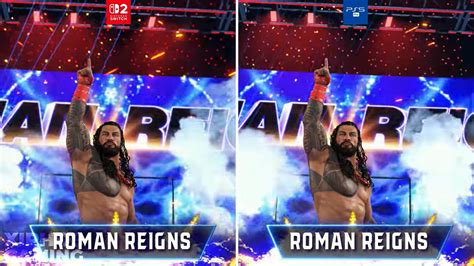 WWE 2K25 Nintendo Switch 2 vs. PS5 Pro graphics comparison