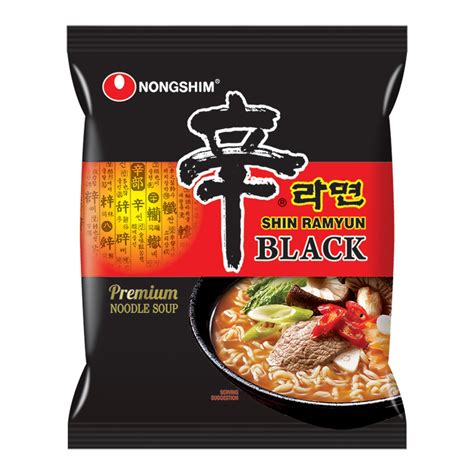 Лапша быстрого приготовления Шин Рамен Блэк Премиум Nongshim, пачка 130 ...