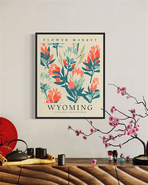 Wyoming State Flower, Wyoming Flower Market Art Print, Indian ...