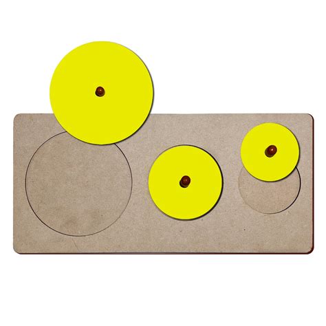 Montessori round shape puzzle with knob 1+ Years – Mini Leaves