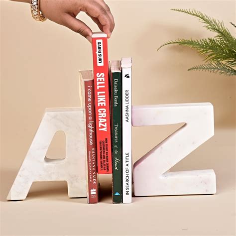 Marble AZ Book End Office Book Stopper Desk Organizer Book Holder ...