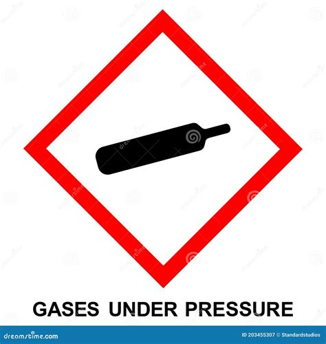GHS Hazard Pictogram - PRESSURE Stock Vector - Illustration of ...