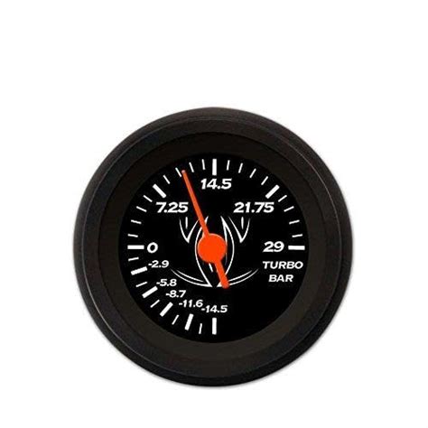 Aurora Instruments 1050 Pinstripe Black SAE Turbo Gauge (Orange Vintage ...