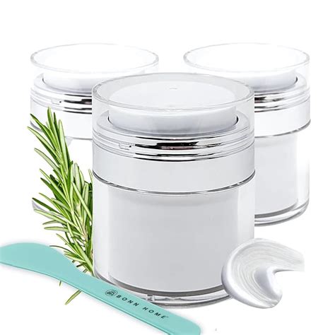 Buy Airless Pump Jar 3-pack - 1.7 oz 50 mL Refillable Bottle Empty ...