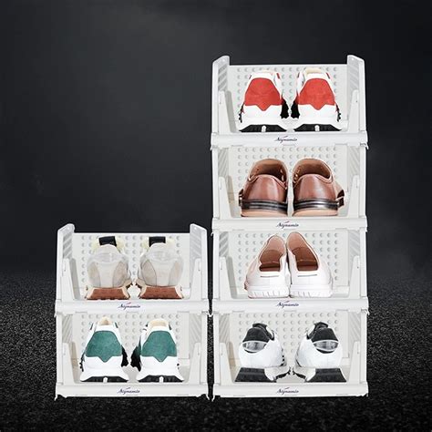 Buy SIGNAMIO® Portable foldable Plastic Shoe Rack almirah stand rack ...