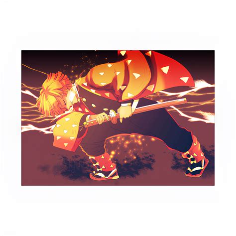 Thunder Breathing First Form Zenitsu Agatsuma Poster – Inkyprinty.in