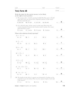 Test Form 2b - Fill and Sign Printable Template Online