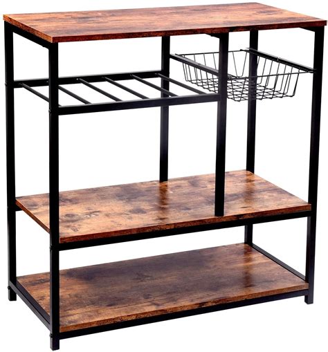 INDIAN DECOR. Xl6302 Vintage Kitchen Baker's Rack Utility Storage Shelf ...