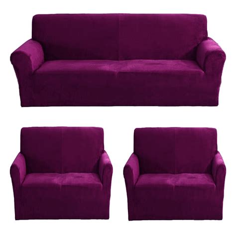 Gifts Island® Premium Velvet Sofa Cover 3 Seater and 2 Seater Fully ...