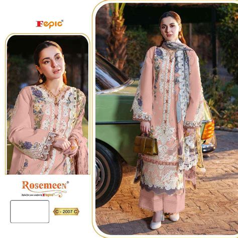 Fepic Rosemeen C 2007 Cambric Cotton Dress Material 3 pcs Catalogue