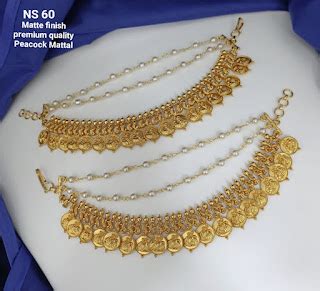 Matte Finishing Ear Chains Mattilu April 16 2022 - Indian Jewelry Designs