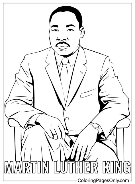 Martin Luther King Coloring Sheet