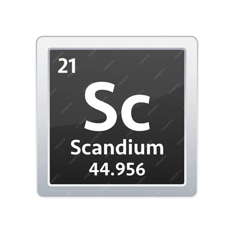 Premium Vector | Scandium symbol Chemical element of the periodic table ...
