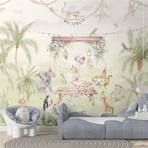 Jungle Celebration Kids Wallpaper | Life n Colors