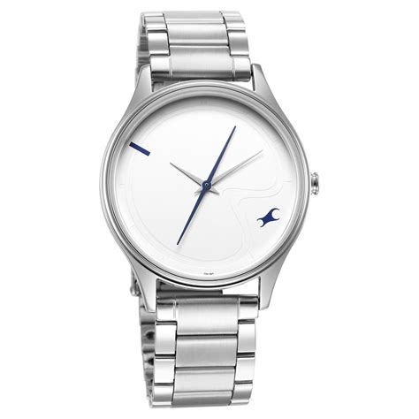 Buy Online Fastrack Stunners Quartz Analog Silver Dial Metal Strap ...