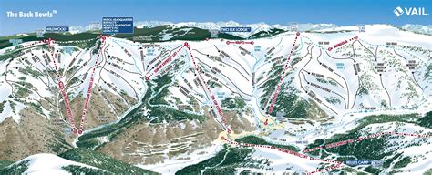 Vail Back Bowls Ski Trail Map Mural - Murals Your Way