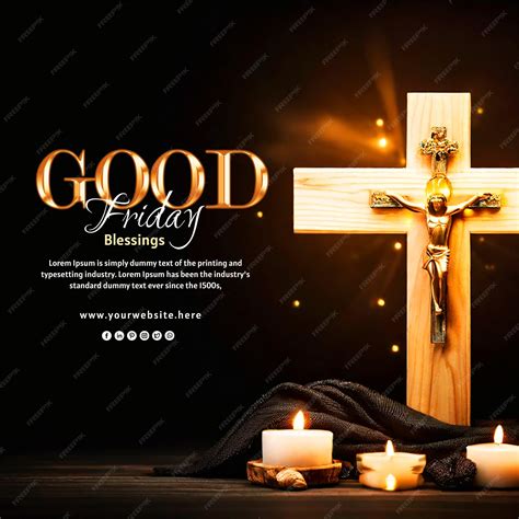 Premium PSD | Good friday illustration for christian religious occasion ...