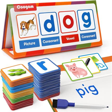 Coogam CVC Word Builder, Magnetic Desktop CVC Word Reading and Spelling ...