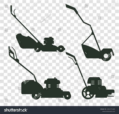 Lawn Mower Silhouette Vector