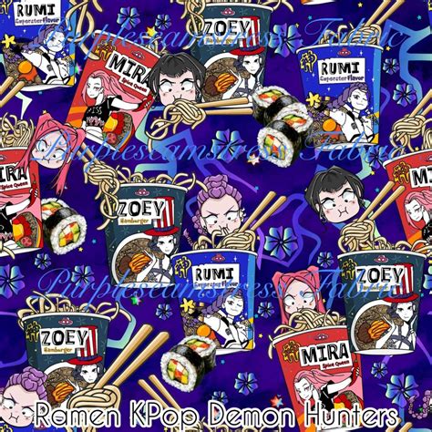 Ramen KPop Demon Hunters – Fabric – Purpleseamstress Fabric