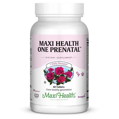 Maxi Health One Prenatal Womens Prenatal Vitamins With Iron Enhanced ...