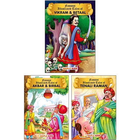 Illustrated Stories for Children (Set of 3 Books) - Tenali Raman, Akba ...