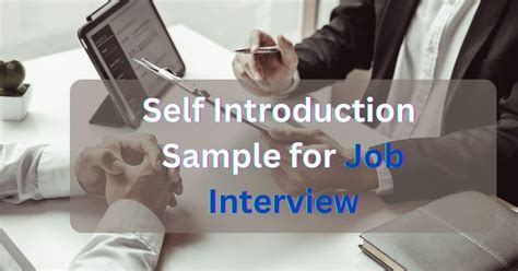 Self Introduction for Job Interview 的图像结果