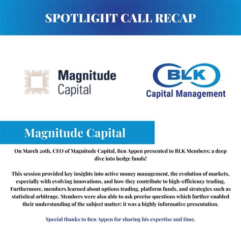 BLK Capital Management Spotlight Call with Magnitude Capital | BLK ...
