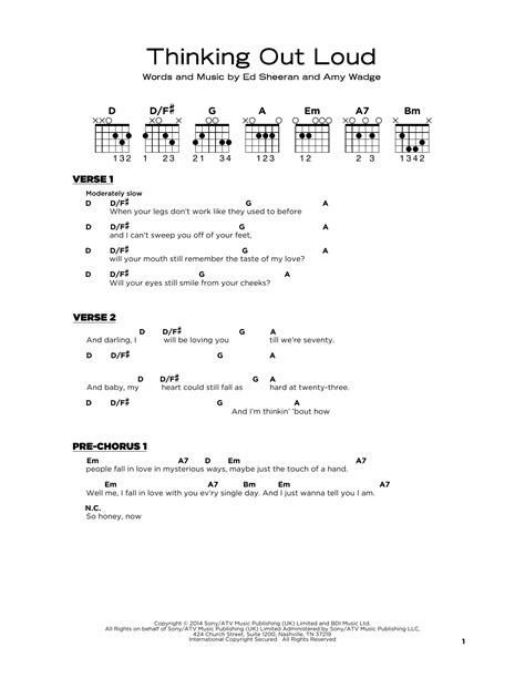 Thinking Out Loud Electric Guitar Chords at Indiana Townson blog