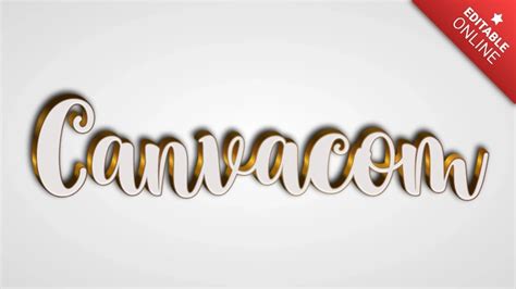 Canvacom | Efecto Oro Blanco | Generador de Efectos de Texto