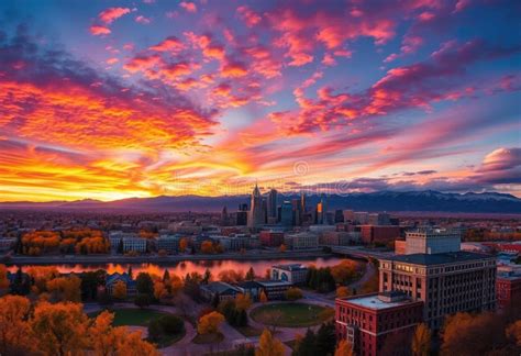 A Panoramic Cityscape of Denver, Colorado, with the City Skyline ...