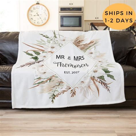 Personalized Wedding Blanket, Custom Blanket Wedding, Anniversary ...