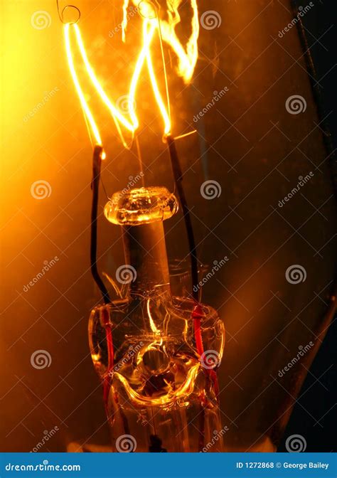 Light bulb and filaments stock photo. Image of dark, light - 1272868
