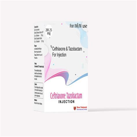 Ceftriaxone + Tazobactam 281.25 mg Injection Shree Venkatesh Internati