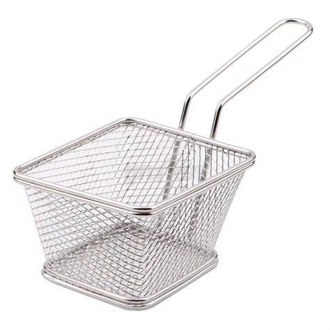 Matfa Stainless Steel Fry Basket for French Fries, Momos & Snacks ...