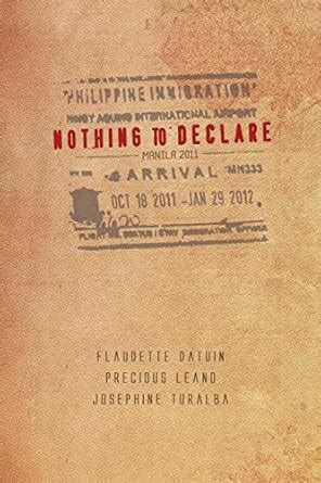 Buy Nothing to Declare: Manila 2011 Book Online at Low Prices in India ...