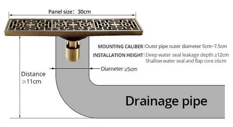 InArt Brass Antique Finish Floor Bathroom Water Drainer Bathroom Drain ...