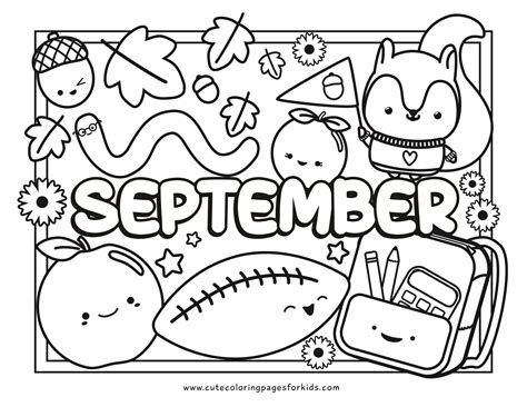 September Coloring Pages - Cute Coloring Pages For Kids